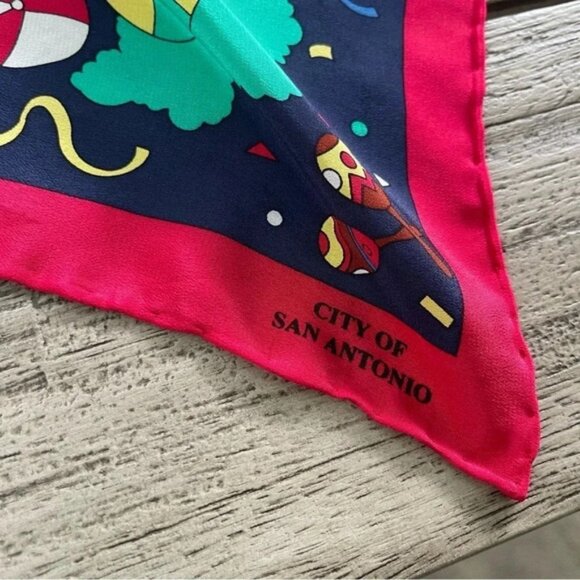 San Antonio City Pure Silk Scarf - Picture 5 of 7